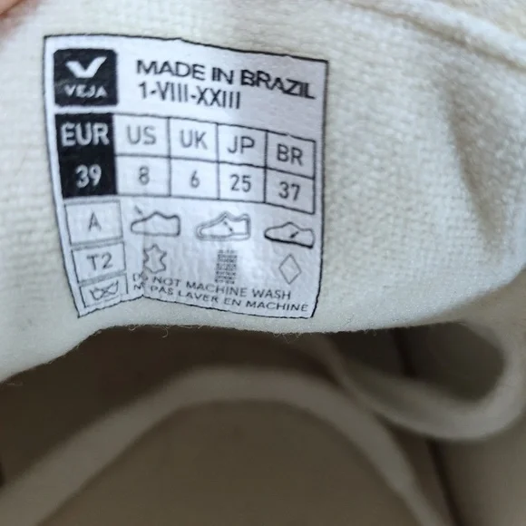 Veja Campo Leather White Mulberry Sneakers Size 39 - Picture 12 of 15